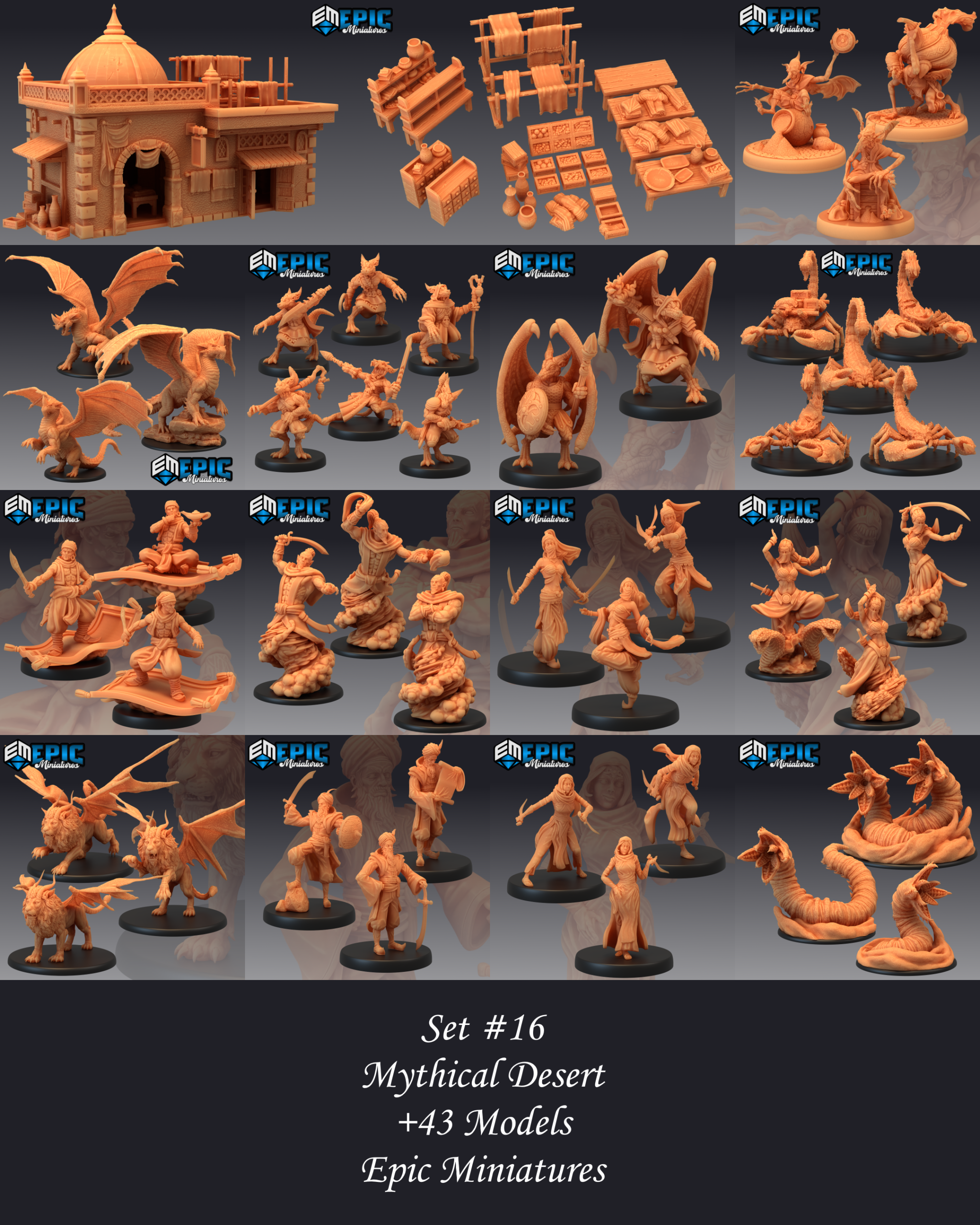 Epic Miniatures – Mythical Desert - 3D model for printing | AssetsFree.com