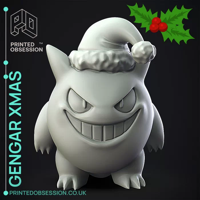 Gengar Xmas – Pokemon ‣ 3D print model ‣ AssetsFree.com