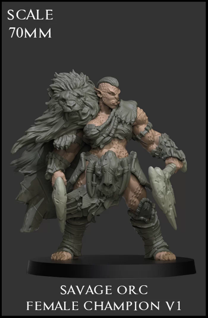 Savage Orc Female Champion V1