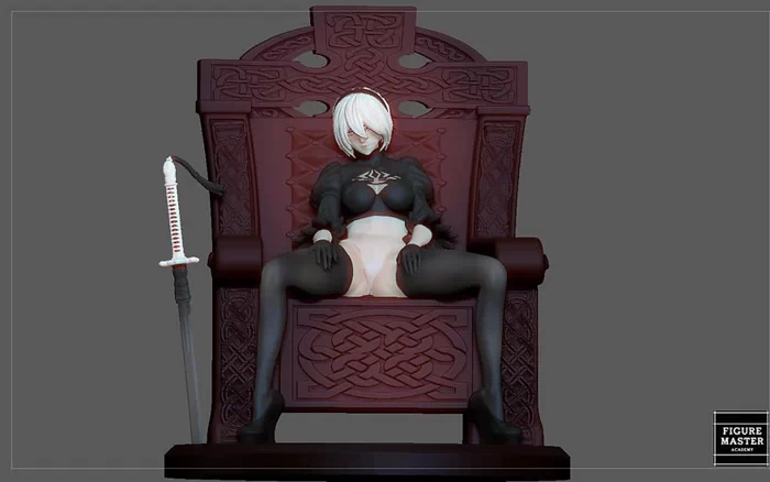 2B, Near Automata - on Chair