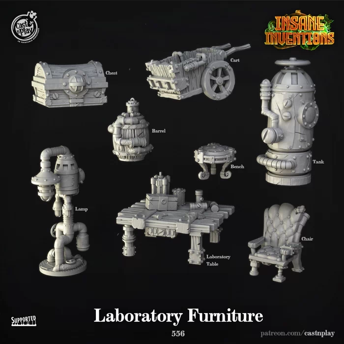 Laboratory Furniture - Insane Inventions - Cast N Play