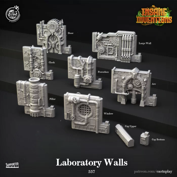 Laboratory Walls - Insane Inventions - Cast N Play