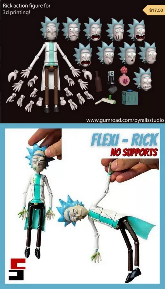 Articulated - Rick from Rick and Morty