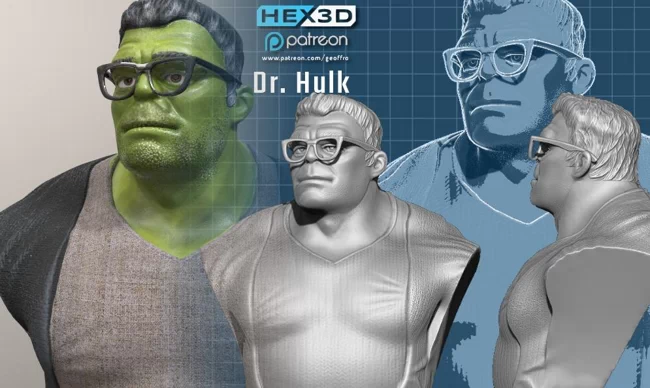 Dr. Hulk (Bust) - HEX3DDr. Hulk (Bust) - HEX3D