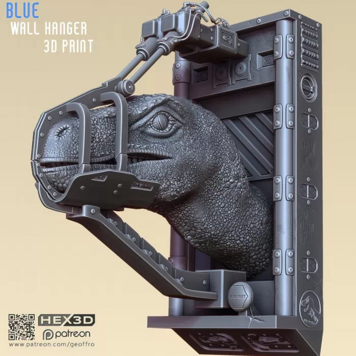 Hex3D - Jurassic Park Blue Wall Hanger