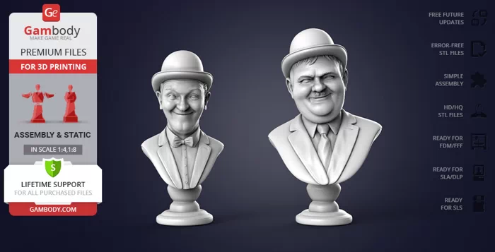 Laurel and Hardy Busts