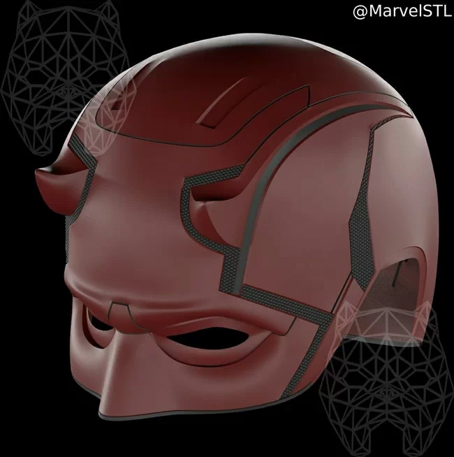 DareDevil 3d printable helmet