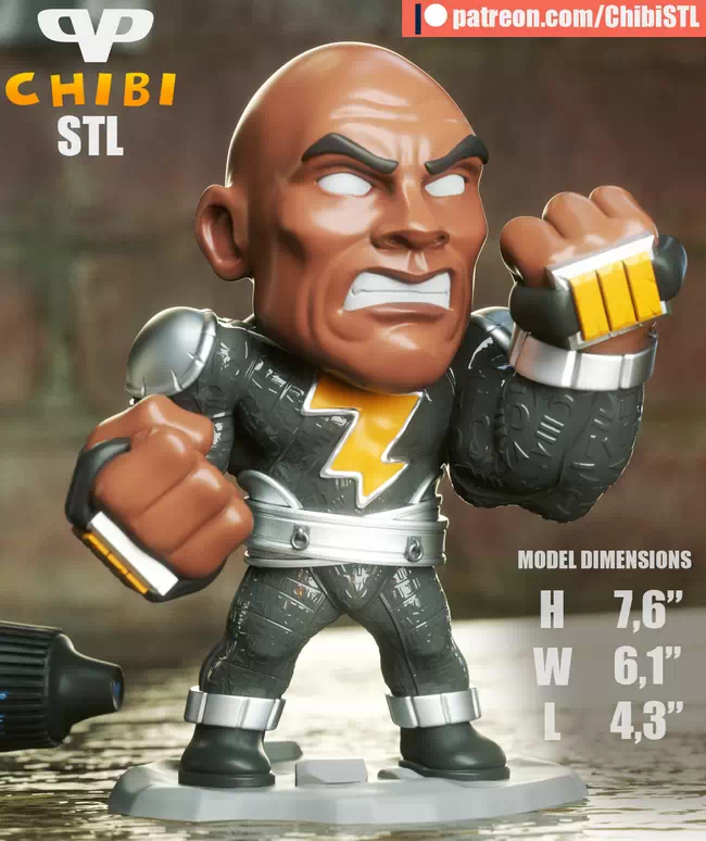 3DXM - Black Adam Chibi