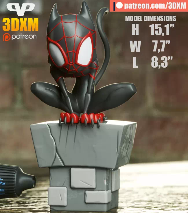 3DXM - Miles Morales Cat Chibi