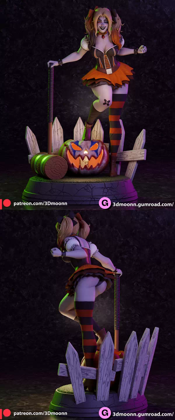 3Dmoon - Harley Quinn Halloween