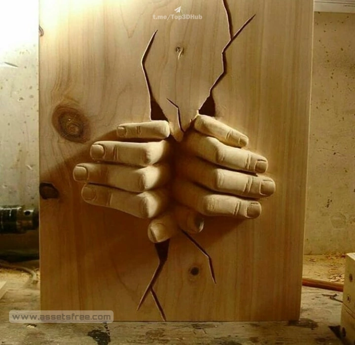 Hand in wall