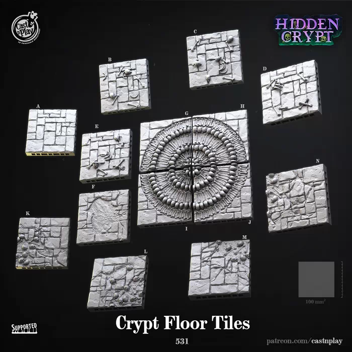 Cast'N'Play - Hidden Crypt - Crypt Floor Tiles