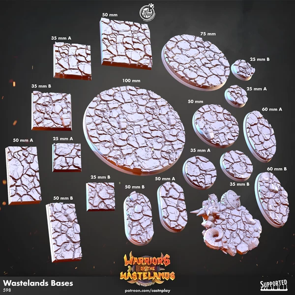 Cast'n'Play - Warriors of the Wastelands - Wastelands Bases