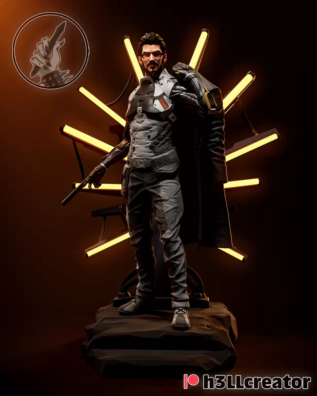 H3LL Creator - Adam Jensen Sculpture and Bust