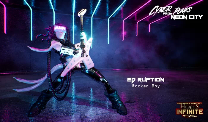 Heroes Infinite - Cyber Punks from Neon City - Ed Ruption - Rocker Boy