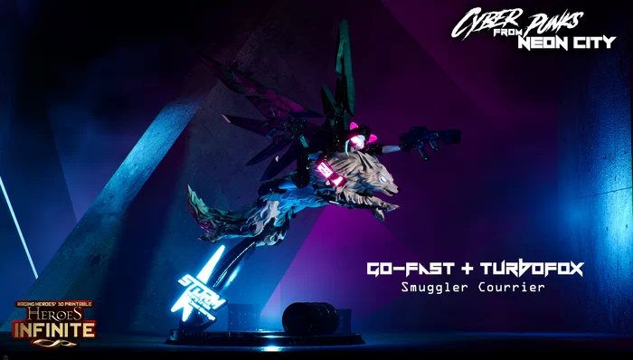 Heroes Infinite - Cyber Punks from Neon City - GoFast & TurboFox - Smuggler Courrier