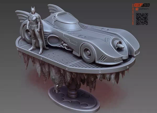 Hex3D - Batmobile Diorama