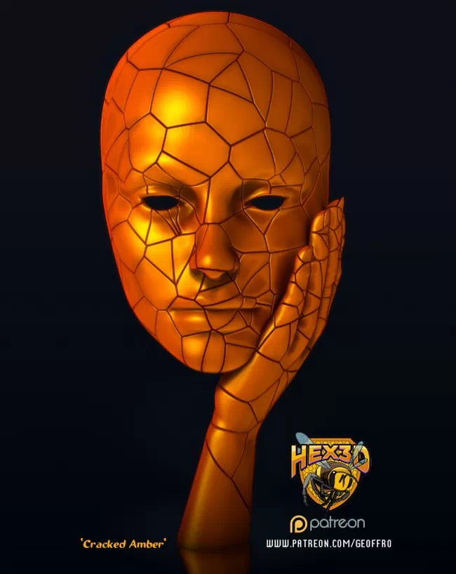 Hex3D - Cracked Amber