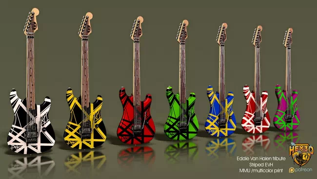 Hex3D - Striped Guitar Multicolor