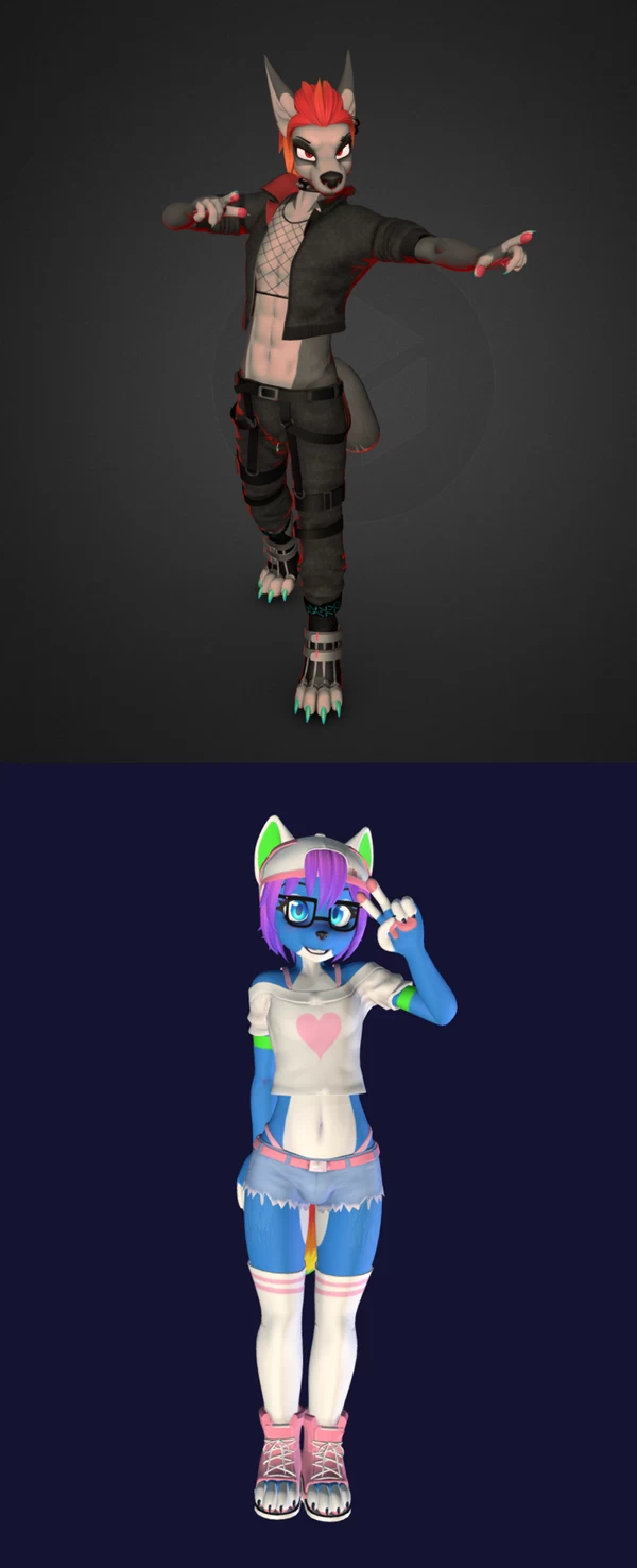 Icarus VRChat and Ryla (fursona)