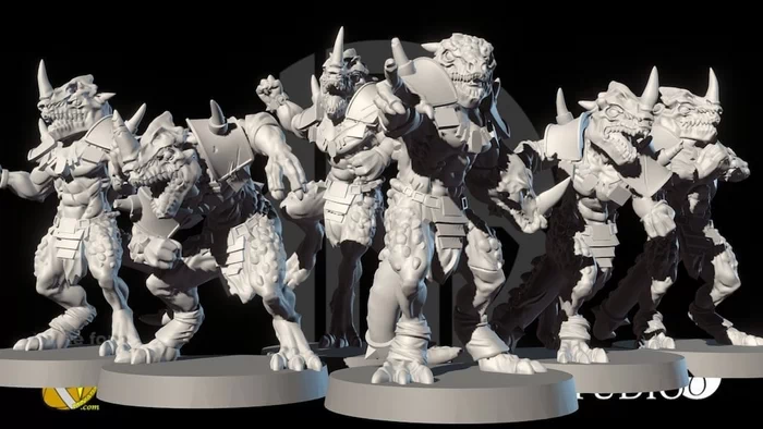 Lizard Man Saurian Set