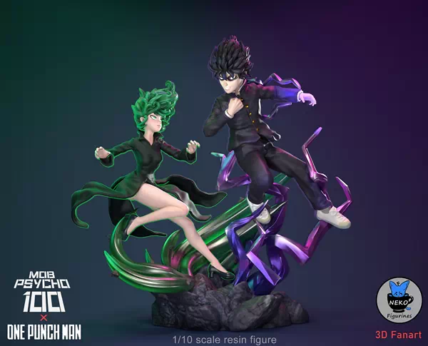 Mob Vs Tatsumaki Diorama