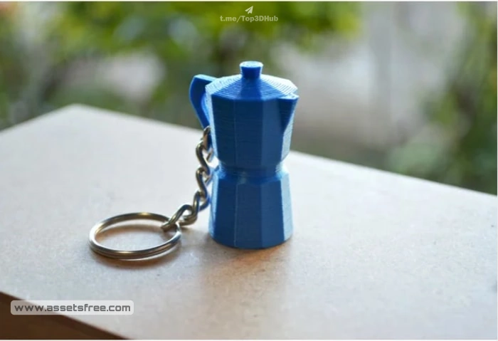 Moka Coffee Pot Keychain