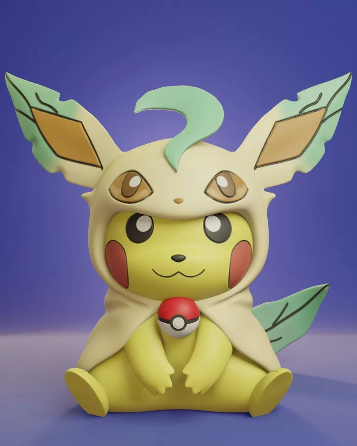 Pokemon - Pikachu Cosplay - Poncho Leafeon