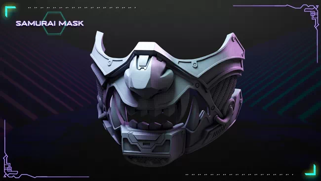 Samurai Neon Mask v2