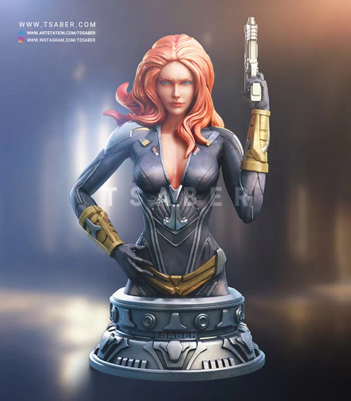 Black Widow Bust