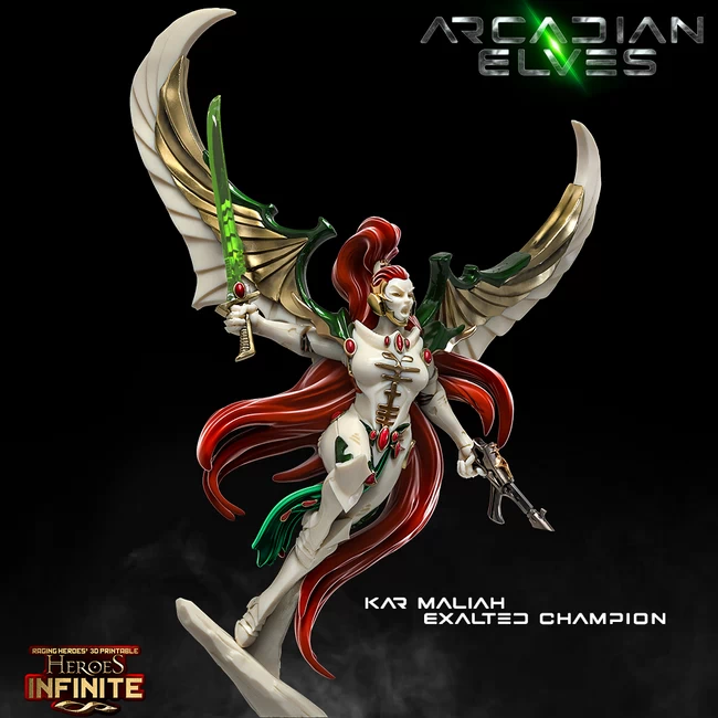 Heroes Infinite - Arcadian Elves - Kar Maliah Exalted Champion