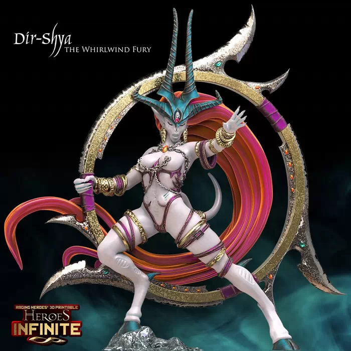Heroes Infinite - Elves of Darkness and Demons of Lust - Dir-Shya, The Whirlwind Fury