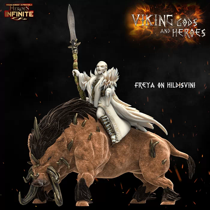 Heroes Infinite - Vikings Gods and Heroes - Freya on Boar