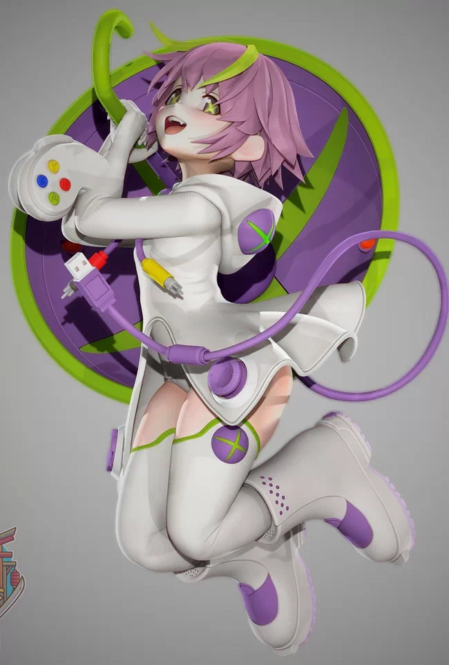 Kitsune Art - Xbox 360 Girl