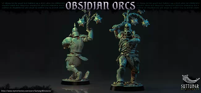Suttungr Miniatures - The Obsidian Orc Warband - Flesh Flailer