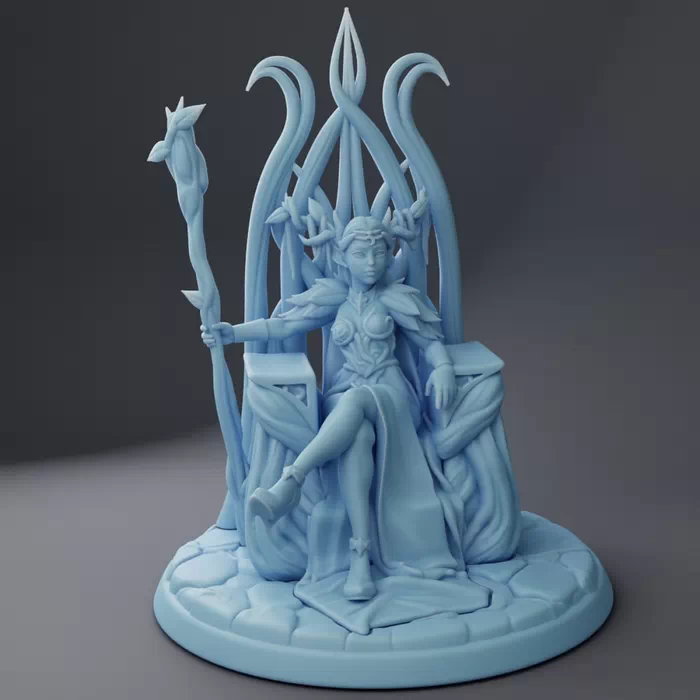 Twin Goddess - Fantasy Queens - Elf QueenThrone