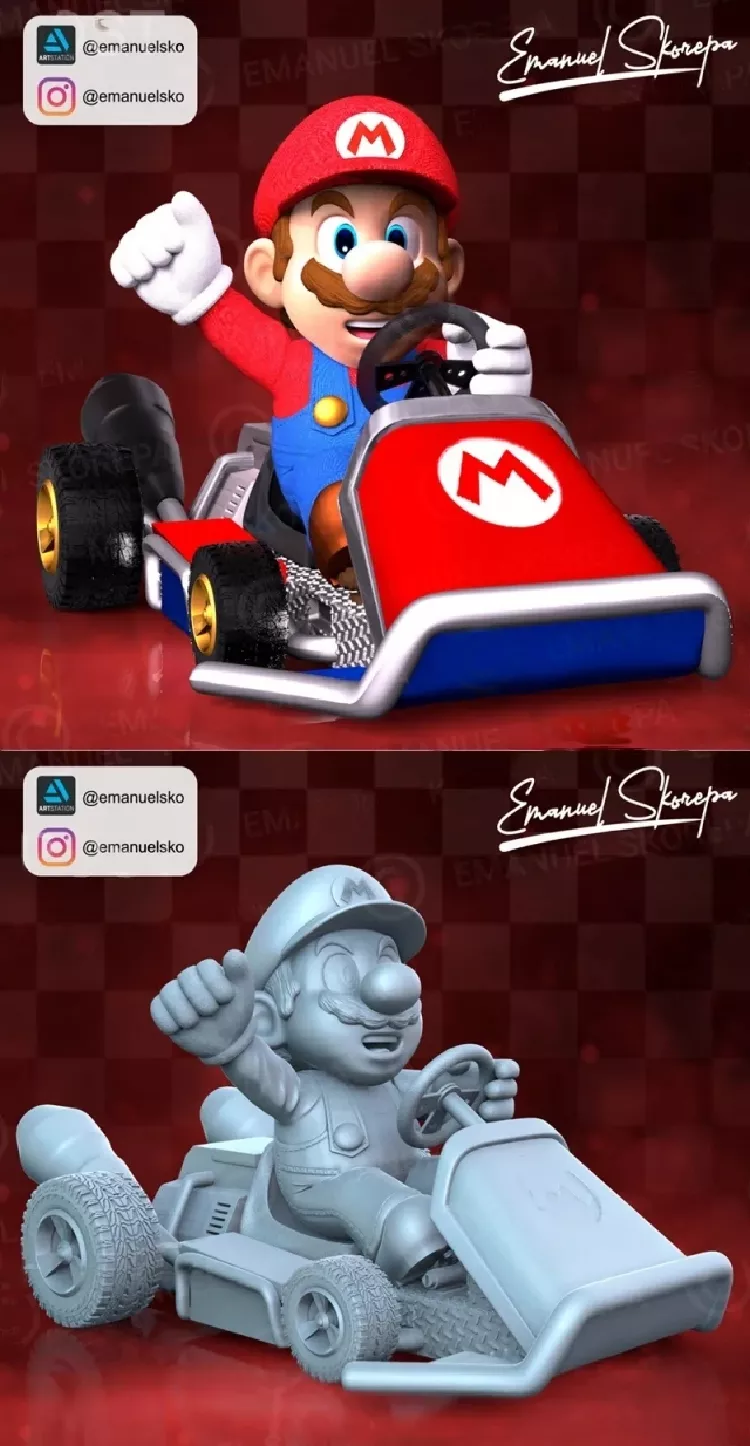 Mario Kart and Luigi Lamp