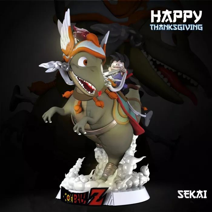 Sekai 3D Models - Goku in Dyno Sculpture