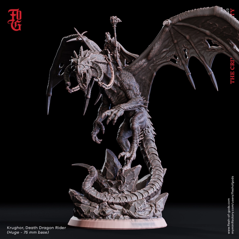 Boss - Krughor, Death Dragon Rider (75 mm)