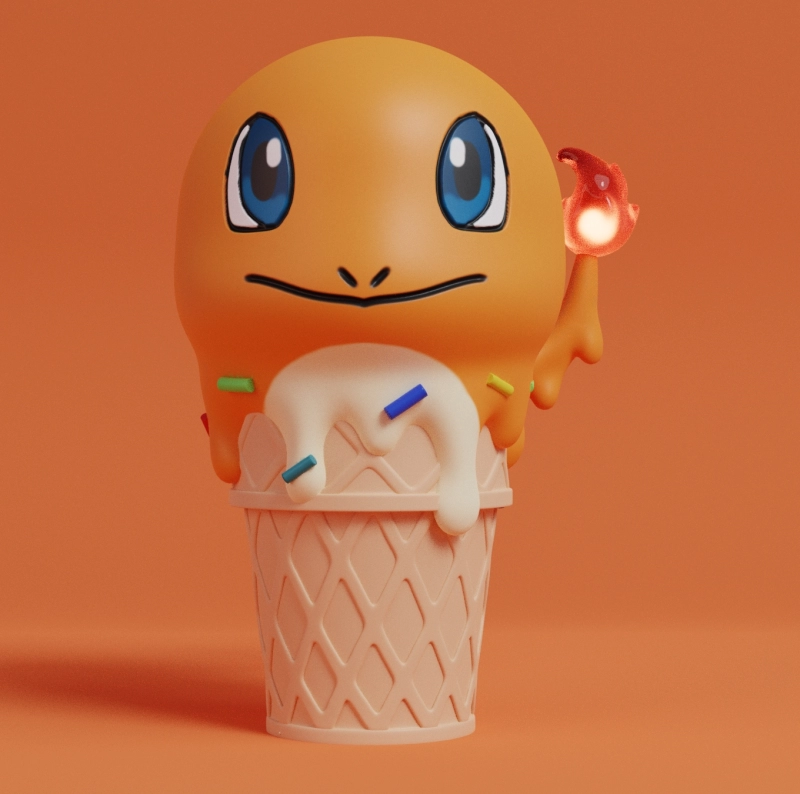 Pokemon - Charmander Ice Cream