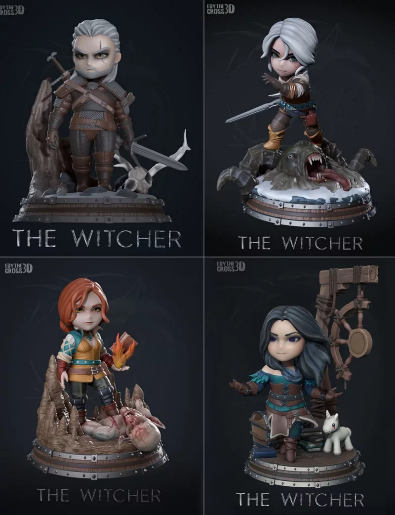 The Witcher - PACK Chibi