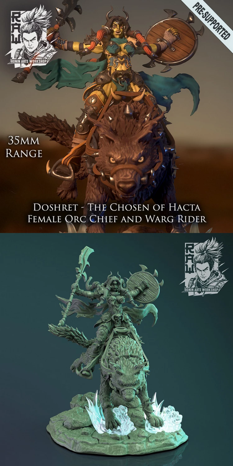 Doshret - Female Orc Warg Rider