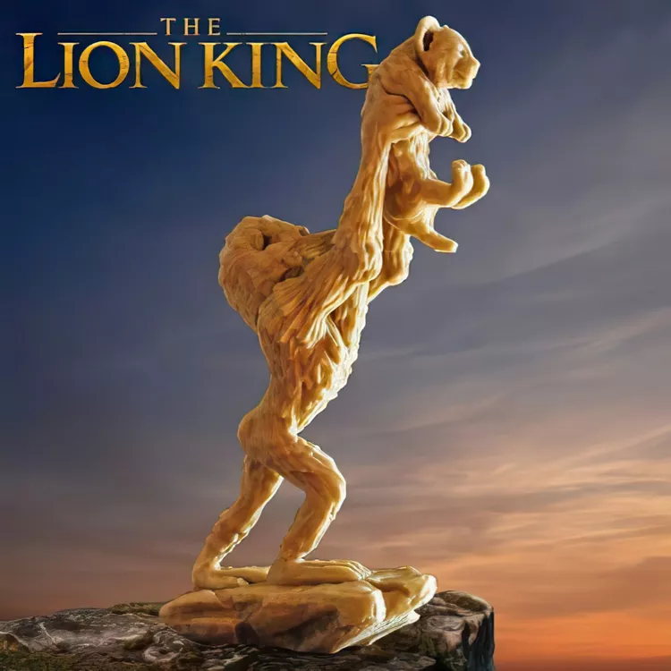 Simba and Rafiki - The lion king