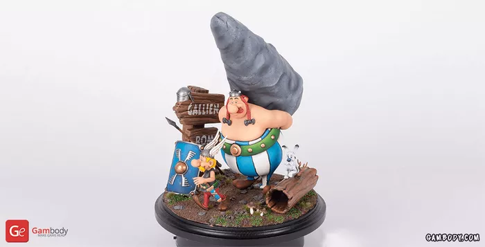 Asterix & Obelix (3D Miniature with Diorama)