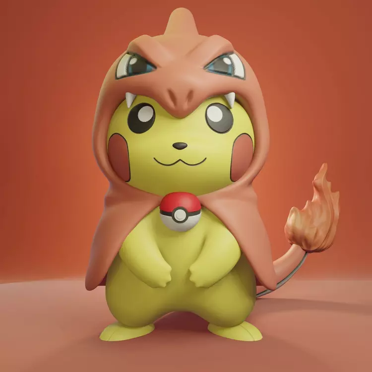 Pikachu cosplay Charmeleon