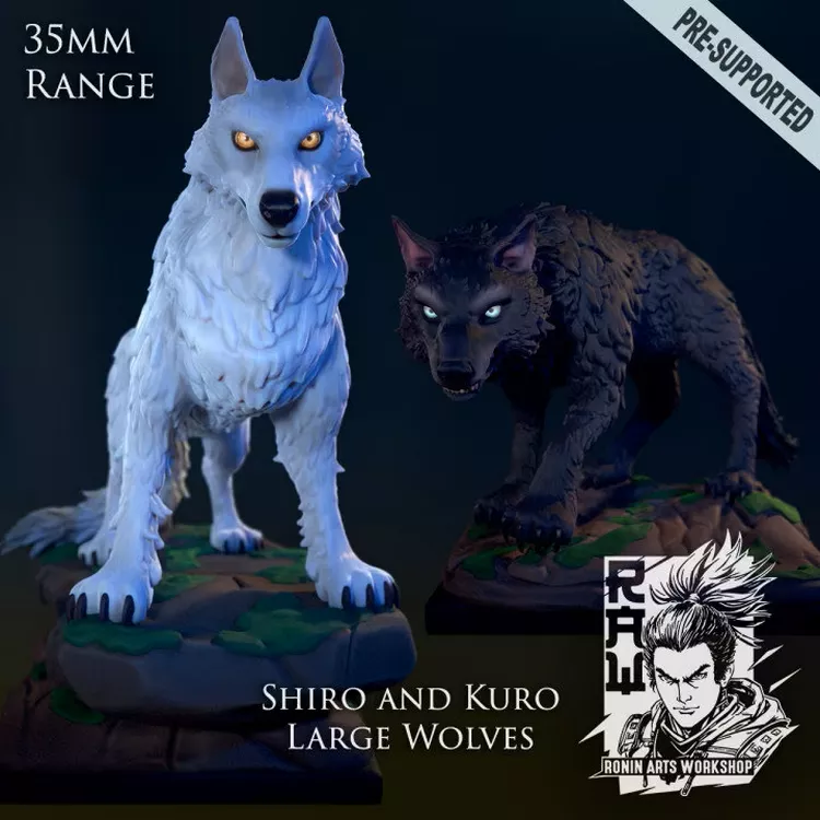 Kuro and Shiro - Wolves