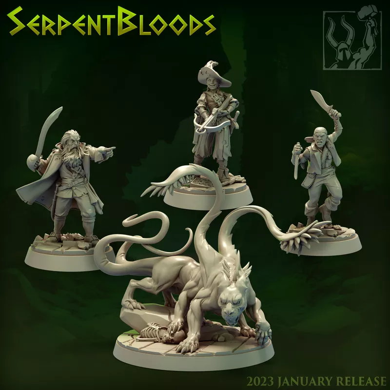Mortal Enemies - set 10 By Serpent Bloods - Titan Forge Miniatures 01.2023