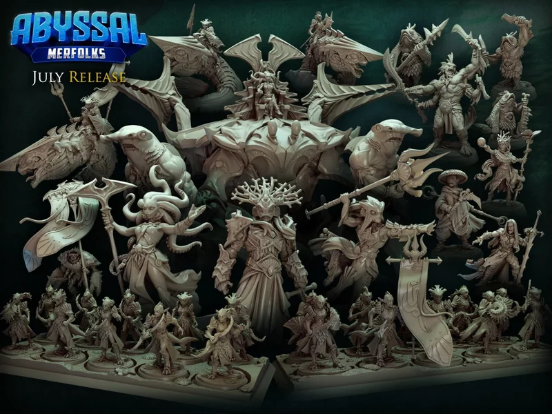 Abyssal Merfolks - Titan Forge Miniatures - 07.2022