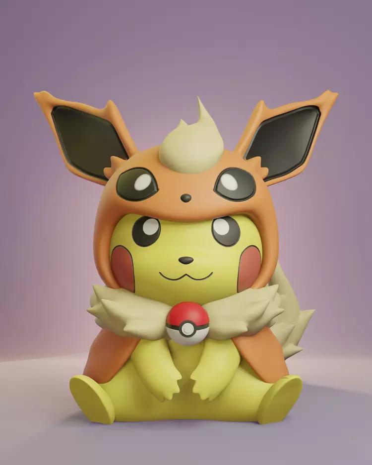 Pikachu cosplay Flareon