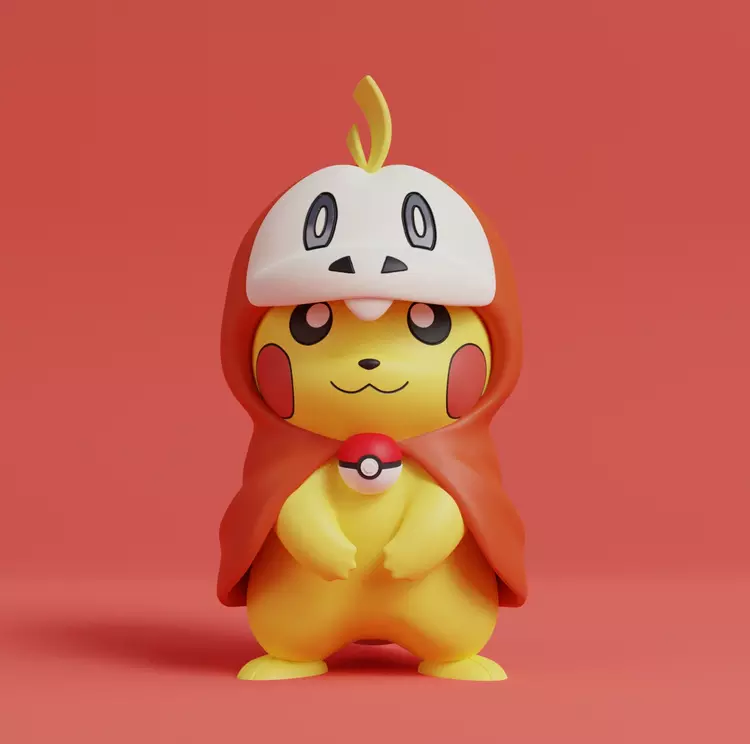 Pikachu cosplay Fuecoco